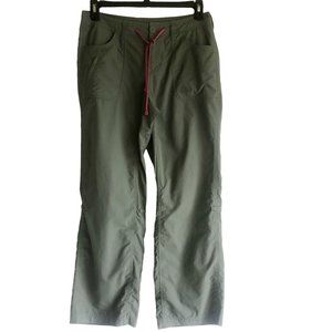 NORTH FACE Green Womens Hiking Pants Pink Drawstring 8